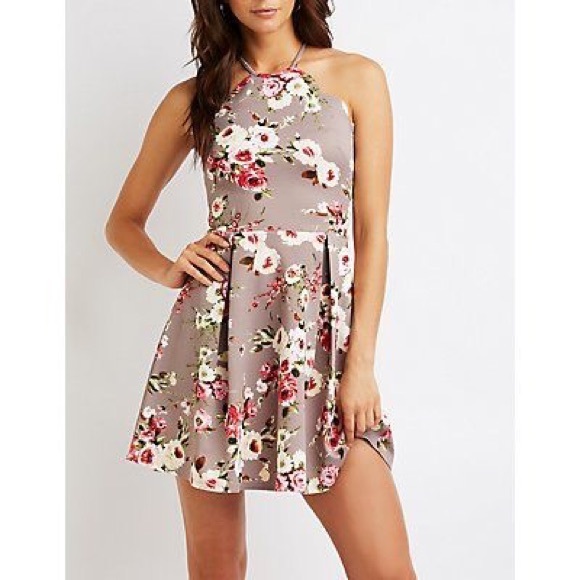 bib neck skater dress